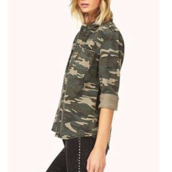 camouflage tops forever 21